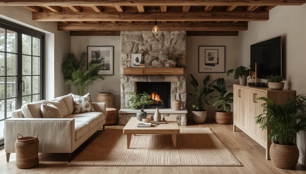 modern rustic home decor ideas living room 2026