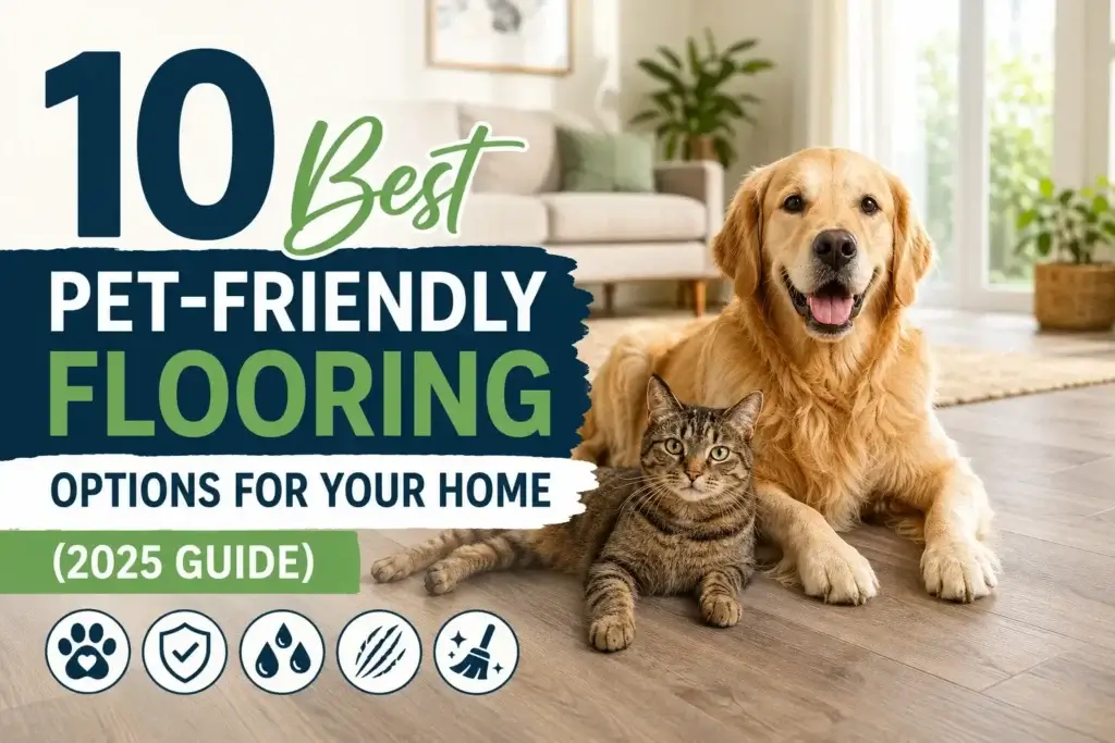 best pet friendly flooring options for home with dog and cat