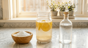 baking soda vinegar homemade dishwasher detergent