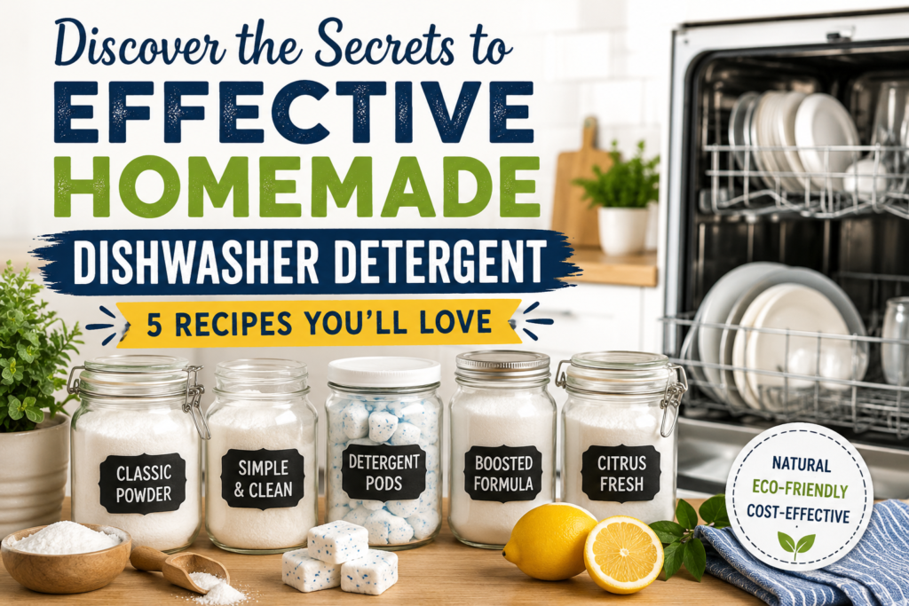 homemade dishwasher detergent recipes natural